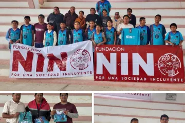 Dona Fundación Nino uniformes a niñez deportista de Santa Catarina Ticua