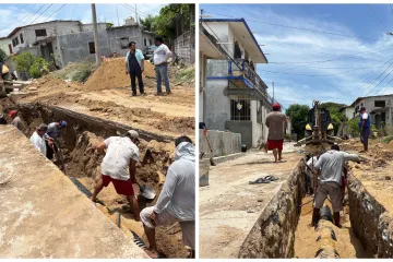 Gobierno de Juchitán prioriza atención del drenaje en la Séptima Sección 