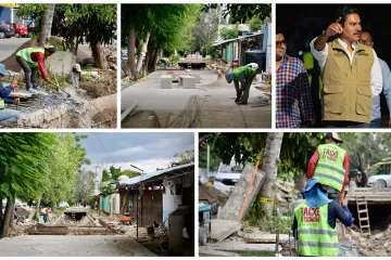 Rehabilita gobierno de Oaxaca de Juárez canal pluvial en la zona sur de la ciudad