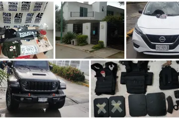 En Cateo de la Costa, aseguran inmueble, armas de fuego, chalecos tácticos, vehículos y joyas