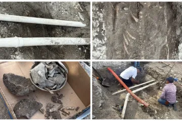Hallan vestigios arqueológicos en plena obra de pavimentación en la Villa de Mitla