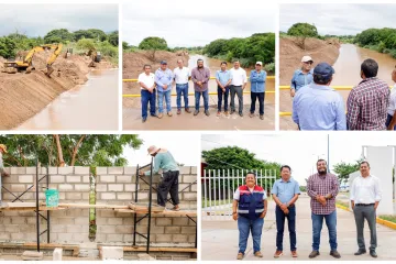 Miguel Sánchez supervisa trabajos en lo que será la Facultad de Medicina y limpieza de rio Las Nutrias 