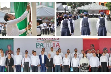 Refrenda IEEPO compromiso cívico en el izamiento de la Bandera Nacional