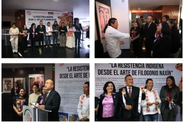 Inaugura Nino Morales exposición del artista oaxaqueño Filoginio Naxín en el Senado 