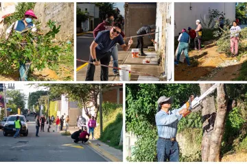 Continúan los tequios vecinales en Oaxaca de Juárez, fue el turno de San Felipe del Agua