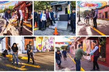 Encabeza Ray Chagoya tequio vecinal en el Barrio de Jalatlaco