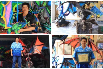Dragones fantásticos de Arrazola en la Fiesta de Fieles Difuntos en Xoxocotlán