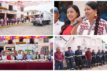 Entrega Nancy Benítez compactadora y uniformes para mejorar el servicio de limpia en Xoxocotlán