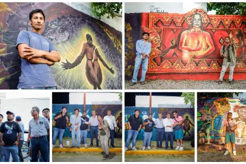 Jóvenes juchitecos plasman el espíritu del Xandú