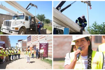 Inicia Nancy Benítez obras de energía eléctrica en Santa Cruz Xoxocotlán