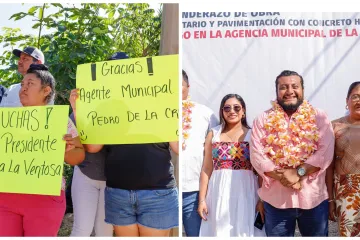 Drenaje y pavimentación, obras en La Ventosa de Juchitán 