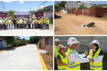 Inaugura Nancy Benítez cinco obras en colonias de Xoxocotlán