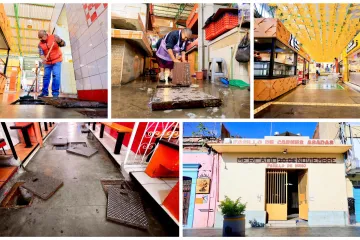 Municipio capitalino refuerza acciones de desazolve en el Mercado 20 de Noviembre