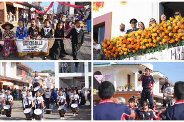 Realizan desfile cívico-deportivo en Xoxocotlán por la Revolución Mexicana