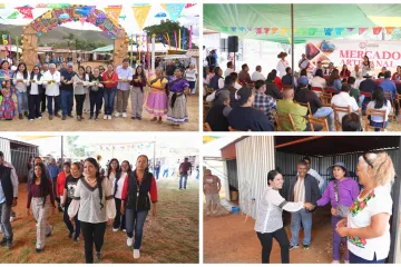 Nancy Benítez inaugura Mercado Artesanal en San Antonio Arrazola