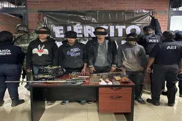 En cateo en Miahuatlán; detienen a cuatro personas y aseguran drogas