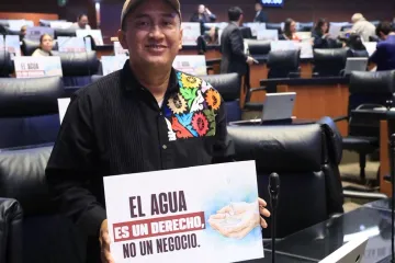 El agua es un derecho, no un negocio, afirma Nino Morales