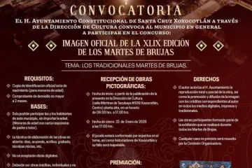 Xoxocotlán lanza convocatoria para la imagen oficial de la XLIX edición de los Martes de Brujas