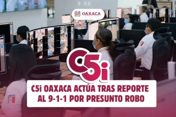 Localiza C5i Oaxaca a masculino por presunto robo en la capital del estado