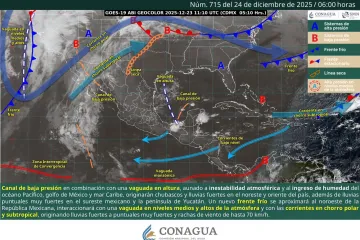 Pronostican lluvias fuertes y temperaturas frías en algunas regiones de Oaxaca
