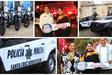 Entrega Gobernador a Nancy Benítez 10 nuevas patrullas y motopatrullas para Xoxocotlán