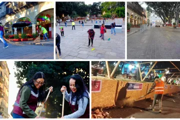 Con Tequio Vecinal refuerzan acciones para mantener limpia la capital durante la temporada decembrina