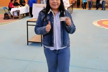 Diputada Tania Caballeros vota en jornada de Revocación de Mandato