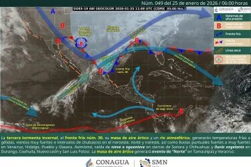 Pronostican tiempo inestable y descenso de temperaturas por frente frío número 30