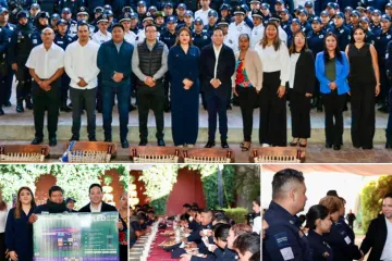 Festejan el Día de la y el Policía en Santa Lucía del Camino 