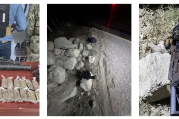 Aseguran lanza granadas, fusil tipo “cuerno de chivo” y paquete con droga tras operativo en la Costa