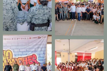 Gobierno juchiteco reanuda el programa "No manches, es tu vida", en la secundaria "Símbolos Patrios"