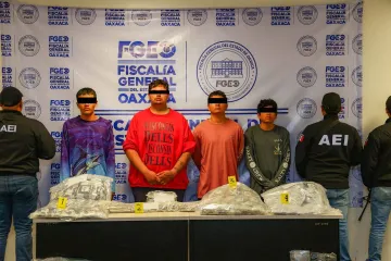 Aseguran más de 300 dosis de drogas y detienen a cuatro personas, pertenecerían a principal célula de narcomenudeo de San José del Pacífico