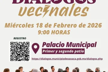 ¡Te esperamos este miércoles! Súmate a los Diálogos Vecinales en Palacio Municipal!