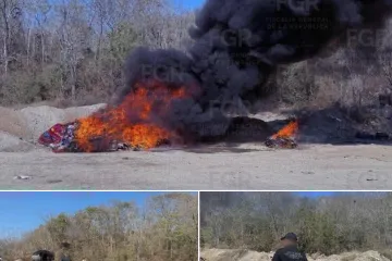 Incineran norcóticos en la Costa