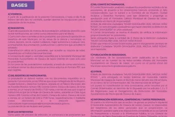 Ayuntamiento de Oaxaca de Juárez emite convocatoria para la distinción “Mujer Oaxaqueña 2026, Arcelia Yañiz Rosas”
