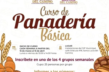 Abren convocatoria para taller gratuito de panadería básica en Santa Lucía del Camino