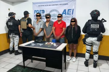 Vinculan a cuatro detenidos en cateo por narcomenudeo en la Sierra de Flores Magón