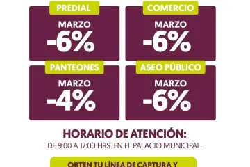 Municipio de Oaxaca de Juárez mantiene descuento del 6% en predial durante marzo