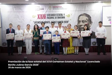 Concluye Poder Legislativo fase estatal del Certamen de Oratoria “Licenciado Benito Juárez García 2026”