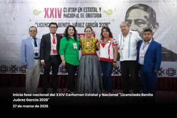 Inicia en el Congreso de Oaxaca la fase nacional del Certamen de Oratoria “Licenciado Benito Juárez García 2026”