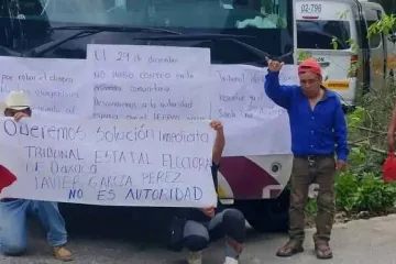 Sin paso a Huautla de Jiménez por protesta contra el Tribunal Electoral