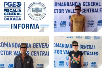 Detienen a tres personas por robo con violencia en la región de Valles Centrales