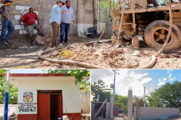 Avance del 90 % en obra de pozo de la col. 15 de Sep. de Juchitán 