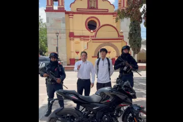 Motocicleta recuperada en Santa Lucía del Camino