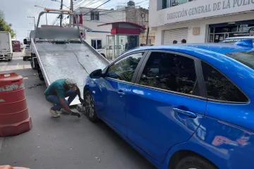 Asegura Policía Vial Estatal unidad de motor con reporte de robo en la capital oaxaqueña 