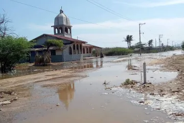 Col. Cuauhtémoc de San Mateo del Mar con afectaciones por Mar de Fondo