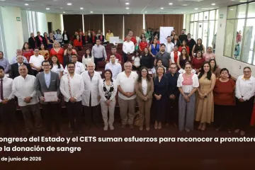 Congreso del Estado y el CETS suman esfuerzos para reconocer a promotores de la donación de sangre