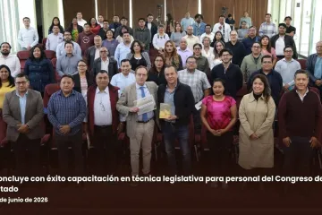 Concluye con éxito capacitación en técnica legislativa para personal del Congreso del Estado