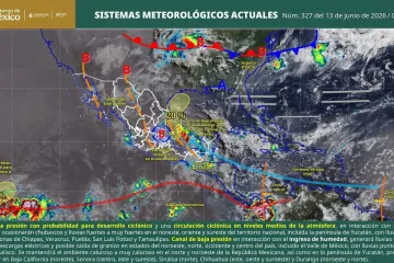 Interacción de sistemas meteorológicos favorecerá temporal de lluvias en gran parte de Oaxaca 