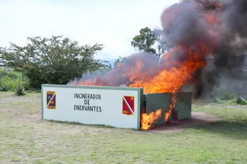 Más de media tonelada de droga es destruida en Miahuatlán